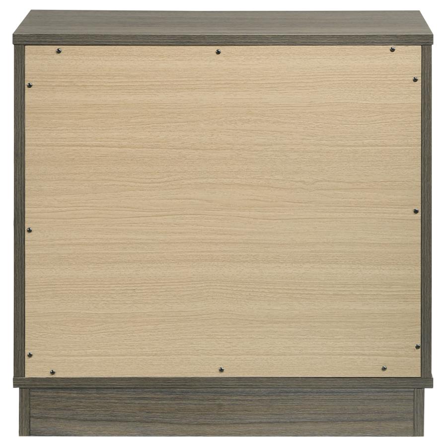 Fenwick 2-drawer Nightstand Bedside Table Grey Oak view 7