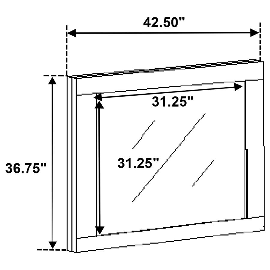 Fenwick Dresser Mirror Grey Oak view 5