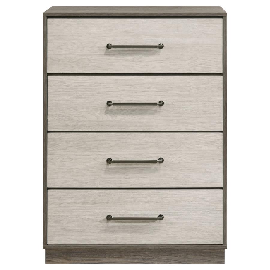 Fenwick 4-drawer Chest of Drawers Grey Oak view 3