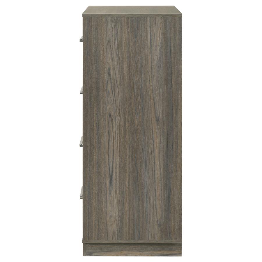 Fenwick 4-drawer Chest of Drawers Grey Oak view 5
