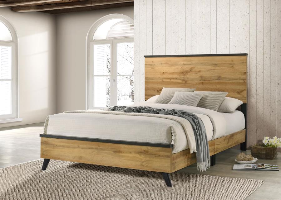 Kaywood 52-inch Queen Panel Bed Natural Pine view 2