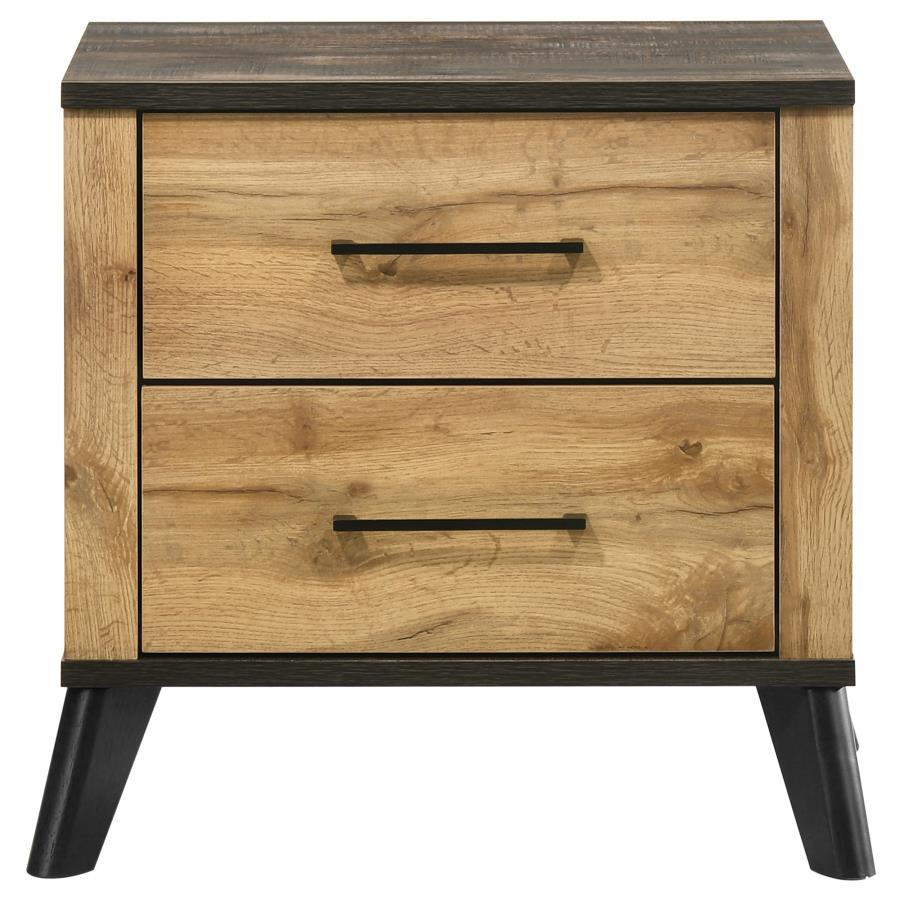 Kaywood 2-drawer Nightstand Bedside Table Natural Pine view 3