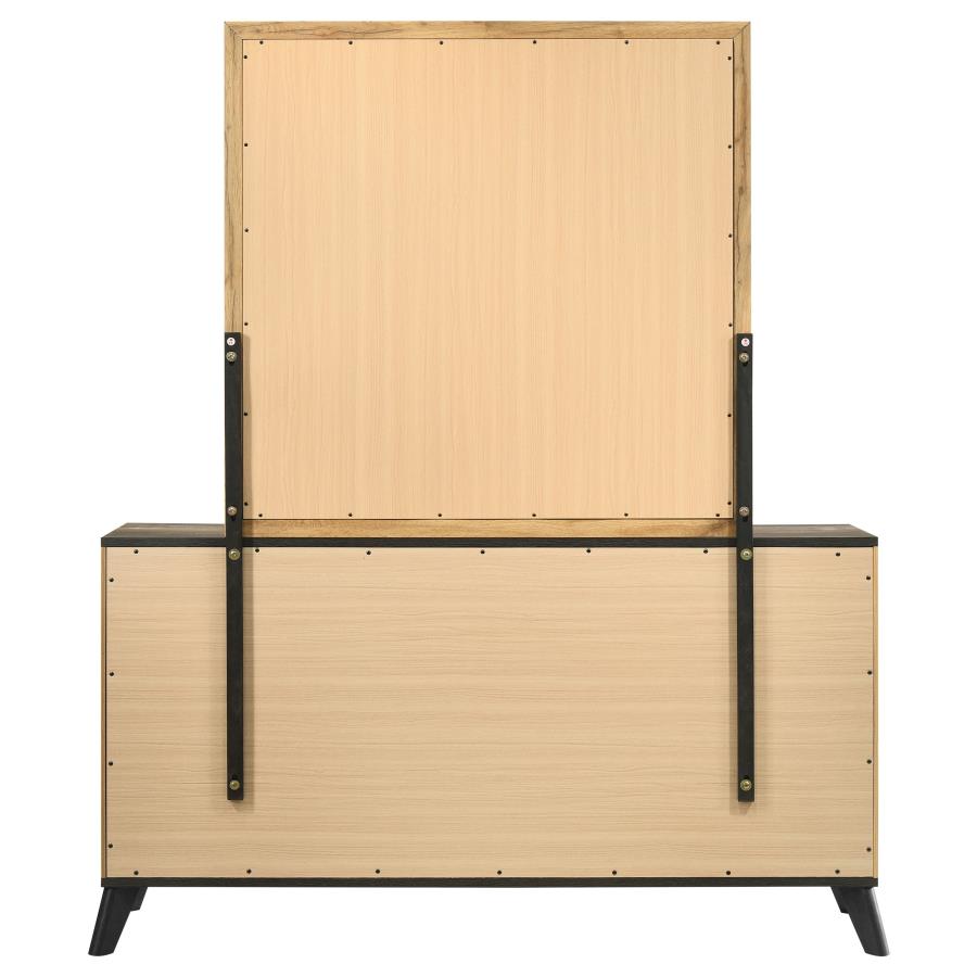 Kaywood 6-drawer Dresser and Mirror Natural Pine view 7