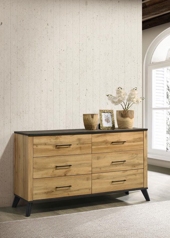 Kaywood 6-drawer Dresser Cabinet Natural Pine view 2