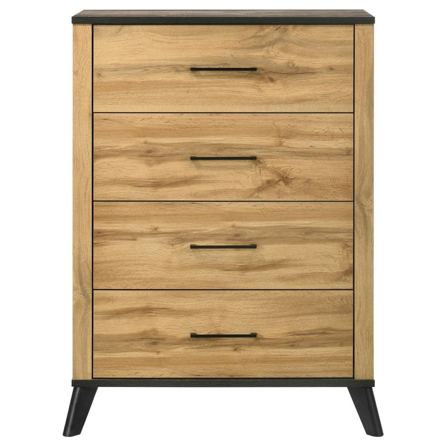 Kaywood 4-drawer Bedroom Chest of Drawers Natural Pine view 3