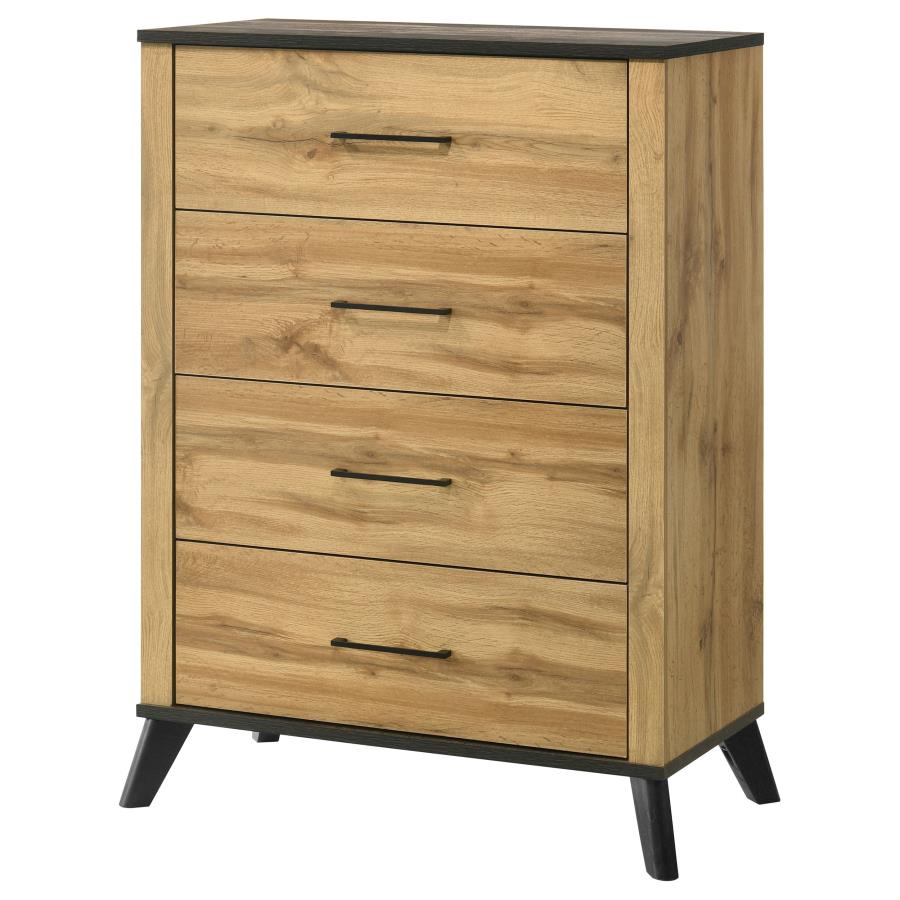 Kaywood 4-drawer Bedroom Chest of Drawers Natural Pine view 4