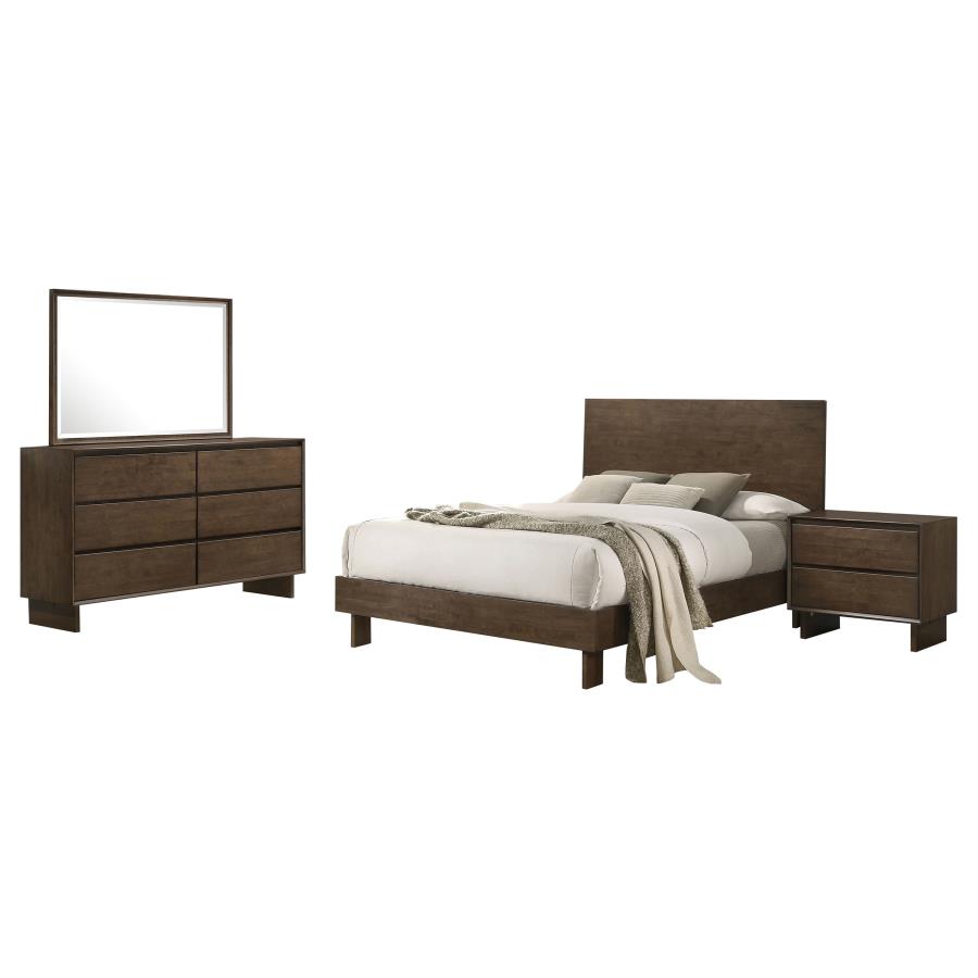Glenwood 4-piece Eastern King Bedroom Set Warm Brown view 2