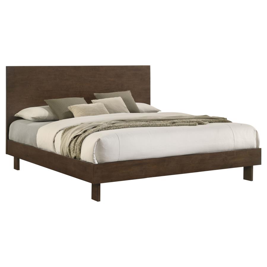 Glenwood 48-inch Eastern King Platform Panel Bed Warm Brown view 3