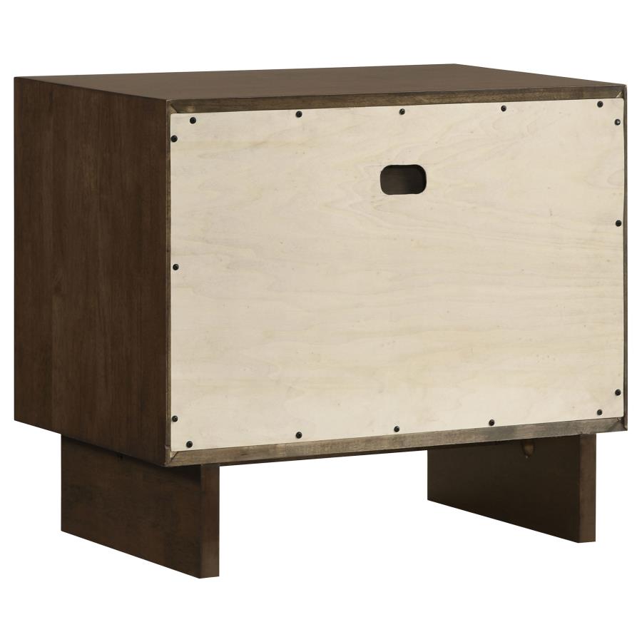 Glenwood 2-drawer Nightstand Bedside Table Warm Brown view 6