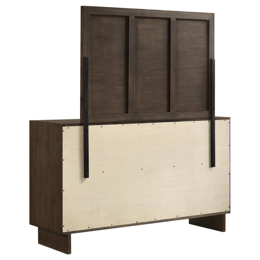 Glenwood 6-drawer Dresser and Mirror Warm Brown view 6