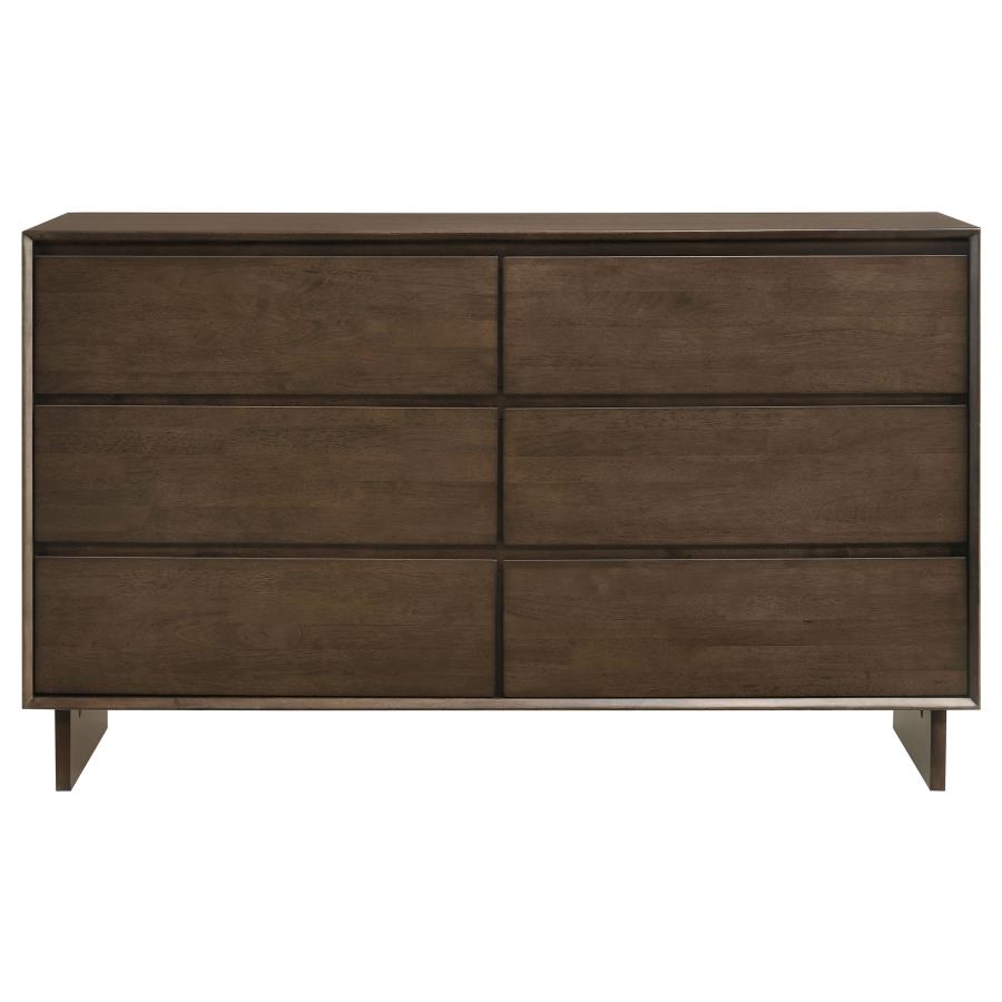 Glenwood 6-drawer Dresser Cabinet Warm Brown view 3