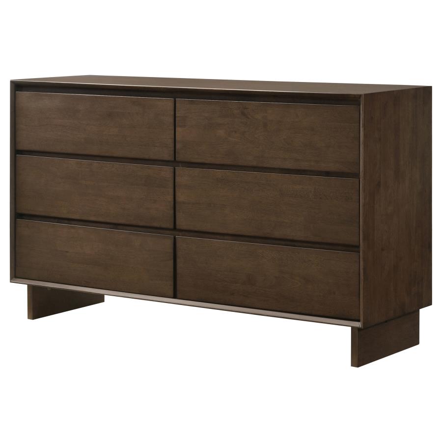 Glenwood 6-drawer Dresser Cabinet Warm Brown view 4