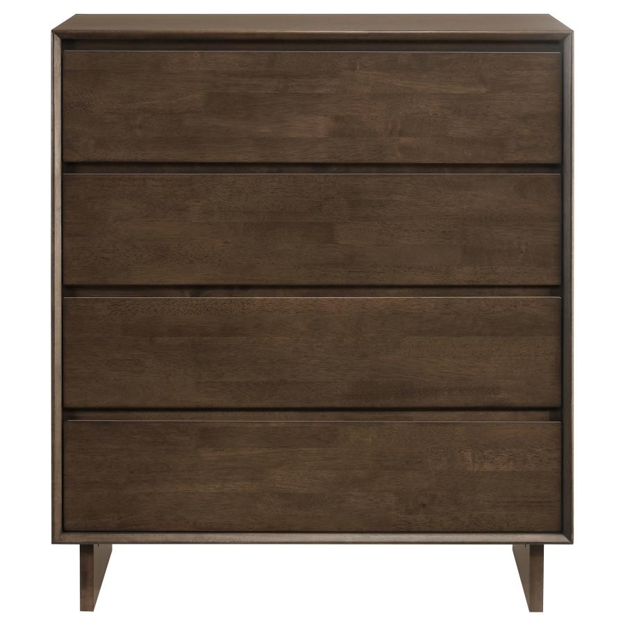 Glenwood 4-drawer Chest of Drawers Warm Brown view 3