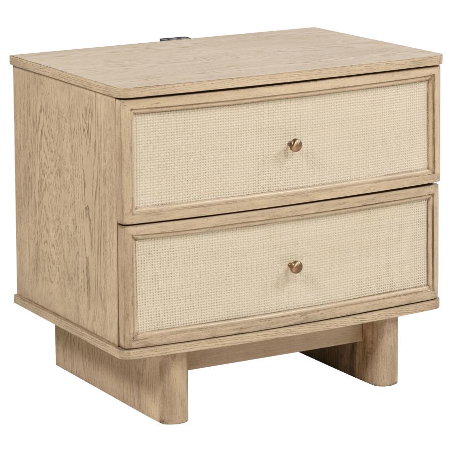 Kailani 4-piece Eastern King Bedroom Set Beige Oak view 5