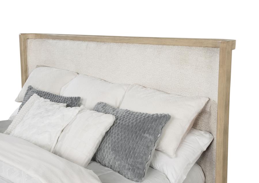 Kailani 52-inch Eastern King Wingback Bed Beige Oak view 5