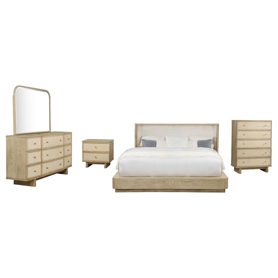 Kailani 5-piece Queen Bedroom Set Beige Oak view 2