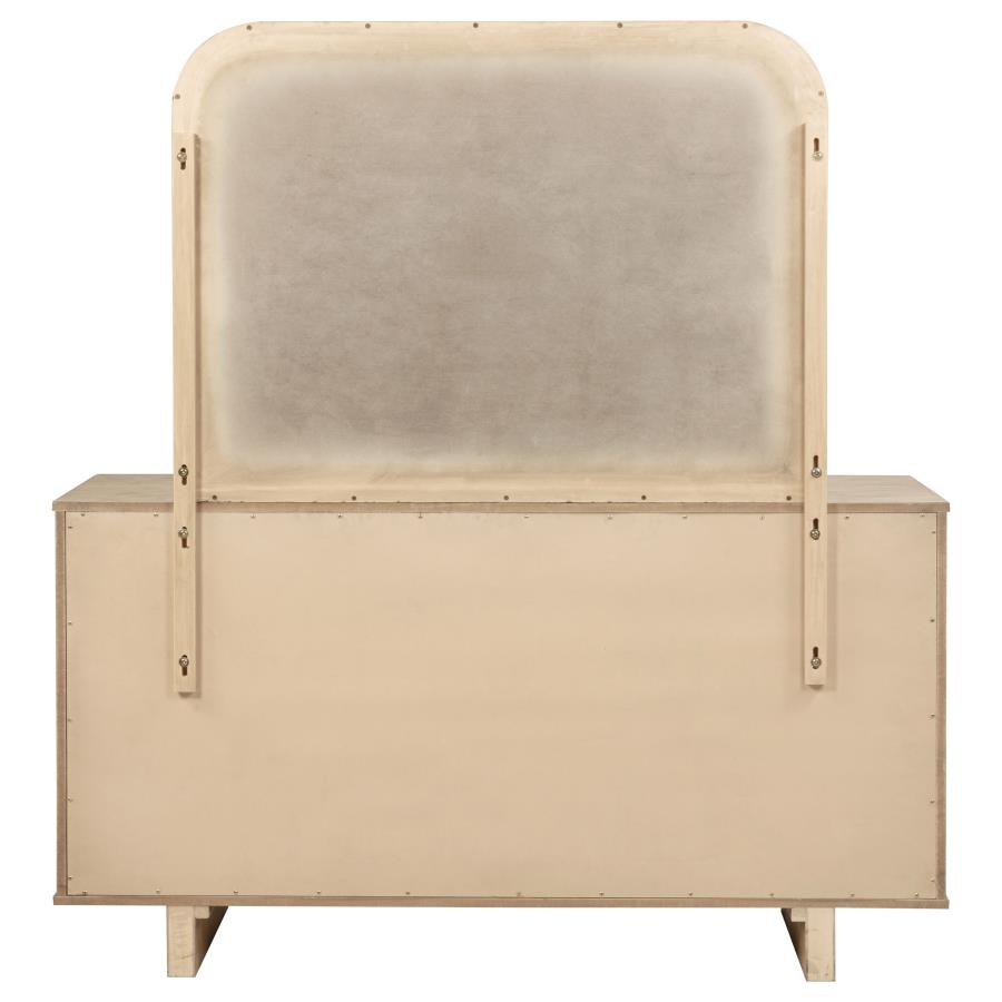 Kailani 9-drawer Dresser and Mirror Beige Oak view 7