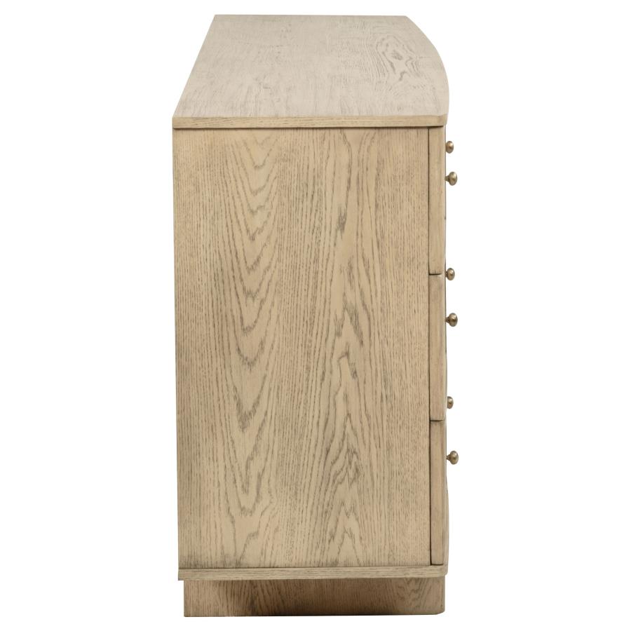 Kailani 9-drawer Dresser Cabinet Beige Oak view 4