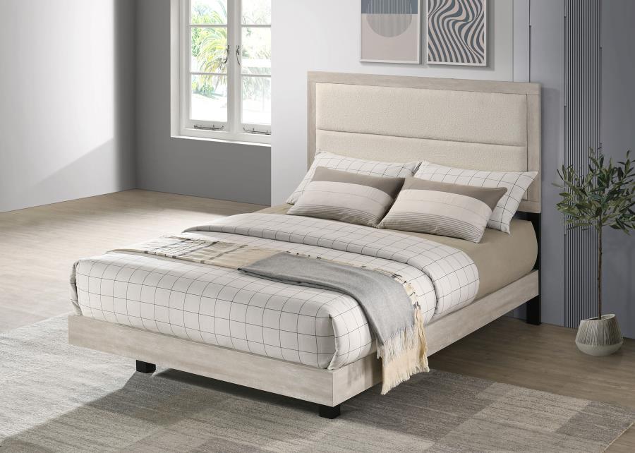 Trenton 54-inch Wood Full Panel Bed Rustic Cream view 2