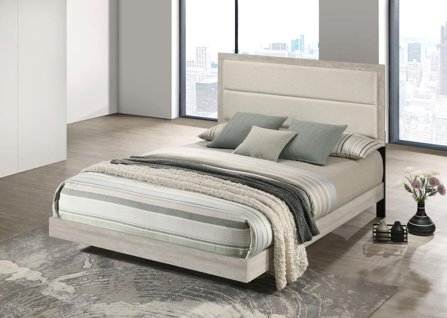 Trenton 54-inch Wood Queen Panel Bed Rustic Cream view 2