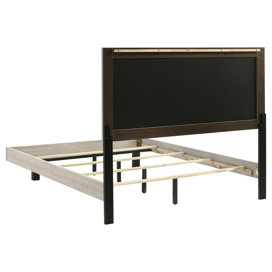 Trenton 54-inch Wood Queen Panel Bed Rustic Cream view 4