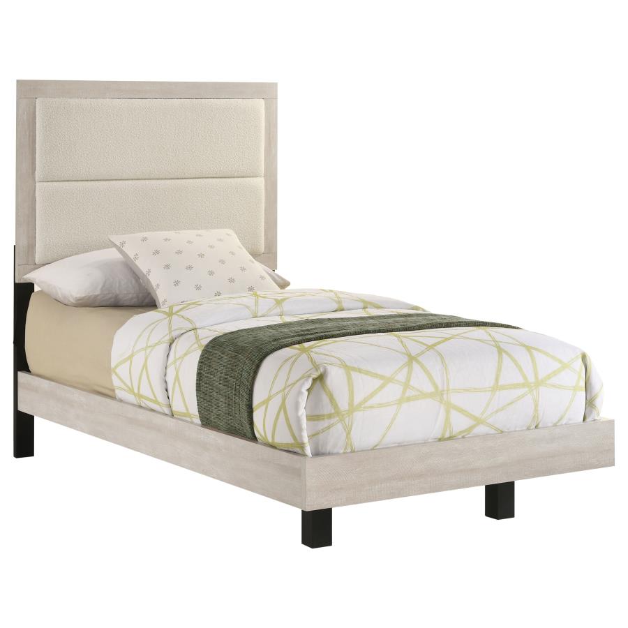 Trenton 54-inch Wood Twin Panel Bed Rustic Cream view 3