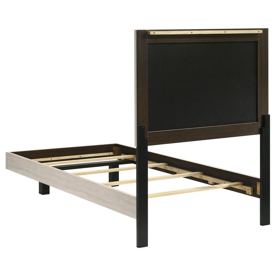 Trenton 54-inch Wood Twin Panel Bed Rustic Cream view 5