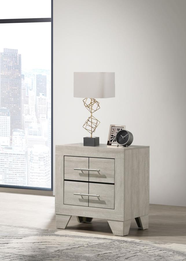 Trenton 2-drawer Nightstand Bedside Table Rustic Cream view 2