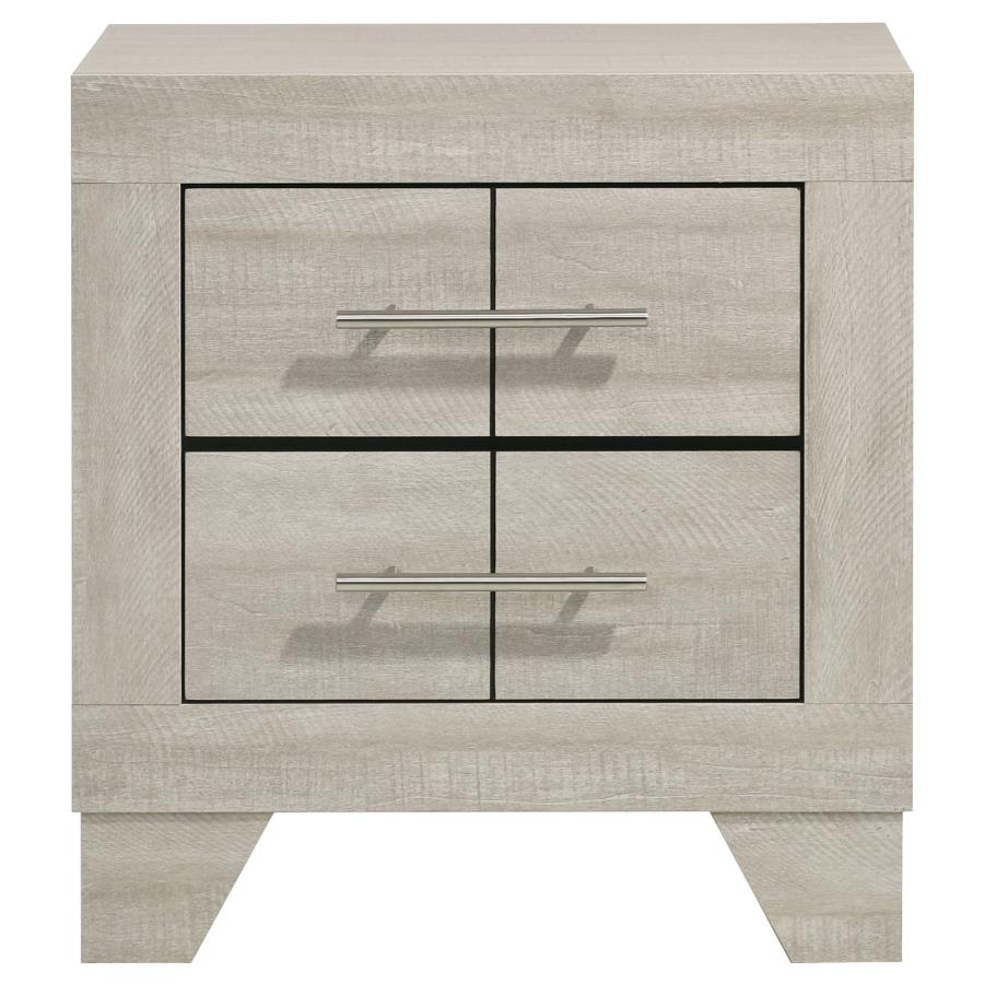 Trenton 2-drawer Nightstand Bedside Table Rustic Cream view 3