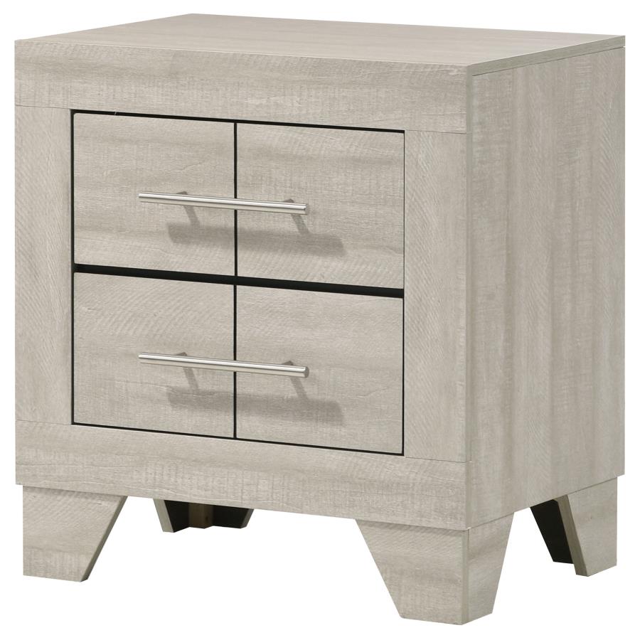 Trenton 2-drawer Nightstand Bedside Table Rustic Cream view 4