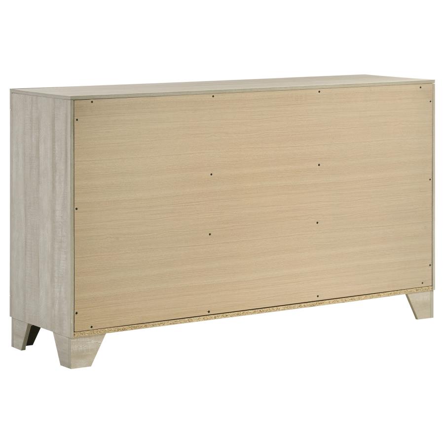 Trenton 6-drawer Bedroom Dresser Rustic Cream view 6