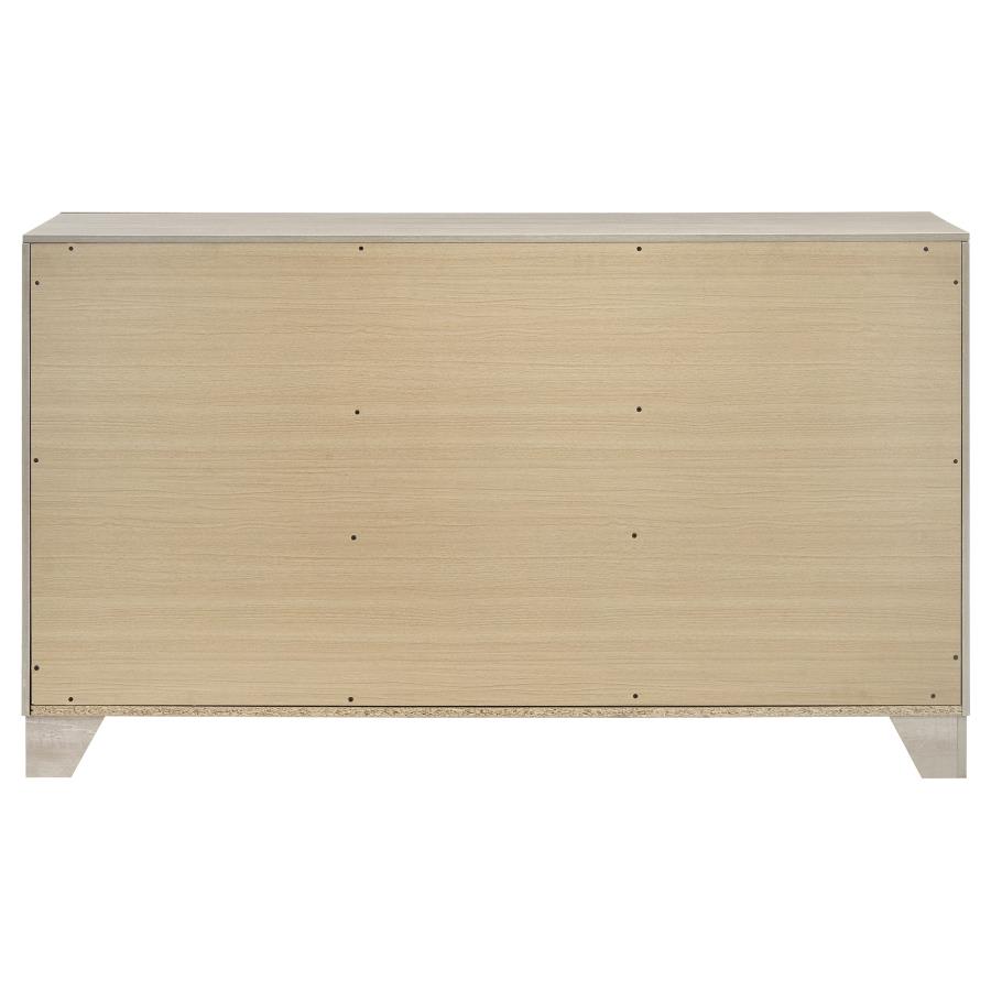 Trenton 6-drawer Bedroom Dresser Rustic Cream view 7