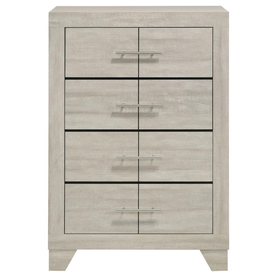 Trenton 4-drawer Bedroom Chest of Drawers Rustic Cream view 3