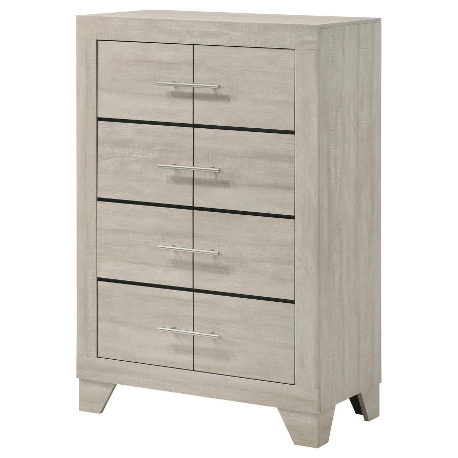 Trenton 4-drawer Bedroom Chest of Drawers Rustic Cream view 4