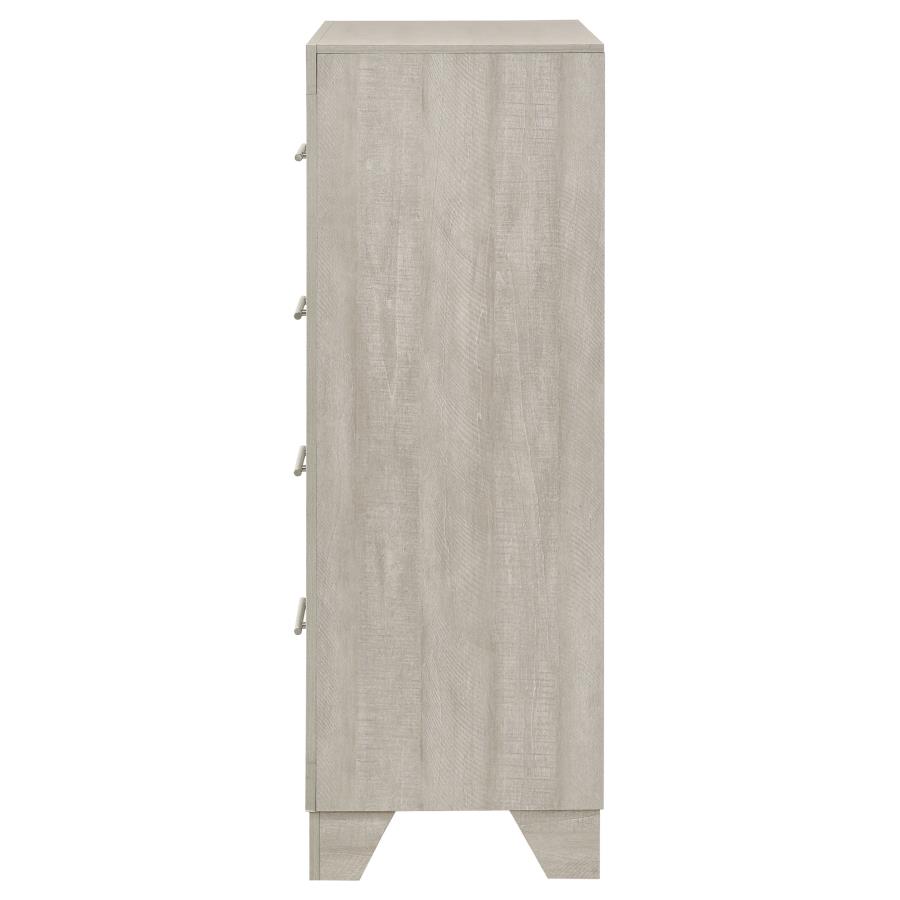 Trenton 4-drawer Bedroom Chest of Drawers Rustic Cream view 5