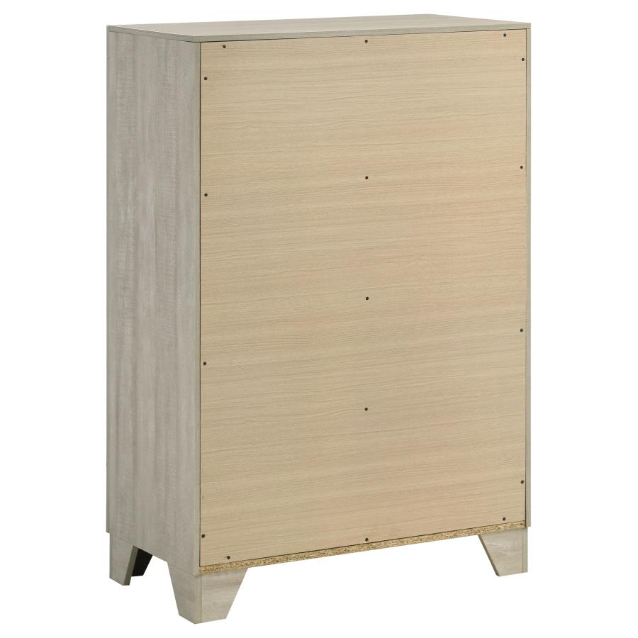 Trenton 4-drawer Bedroom Chest of Drawers Rustic Cream view 6