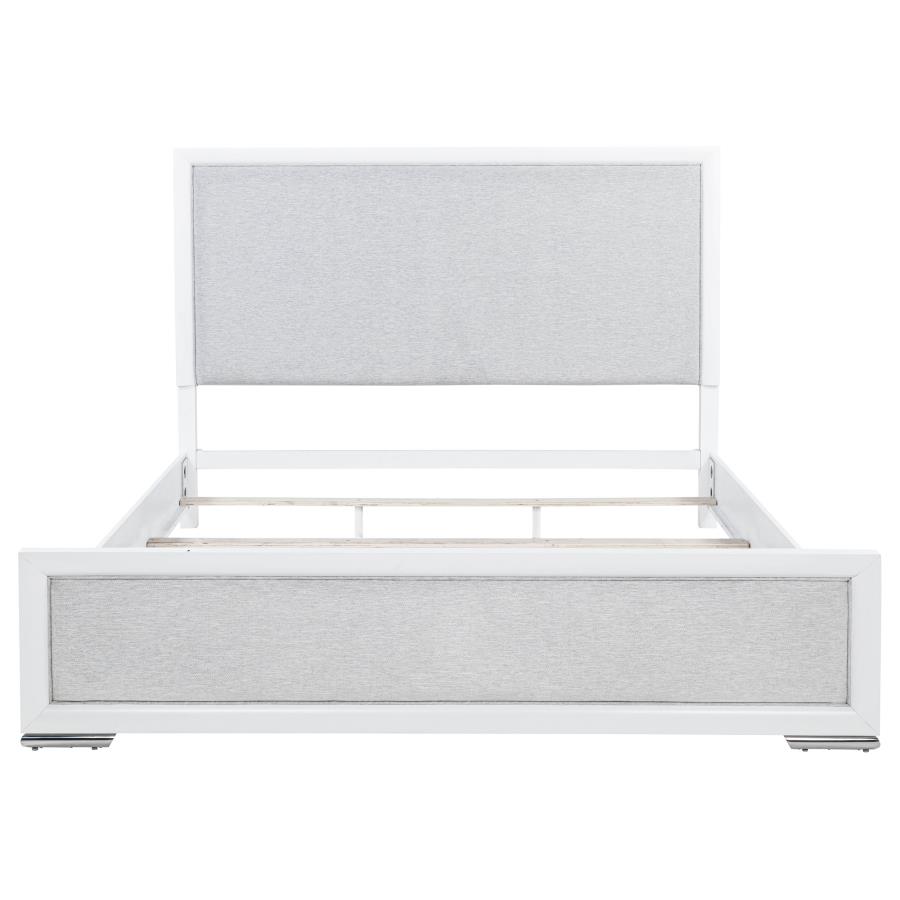Gracemont 57-inch Eastern King Panel Bed Grey and White view 4