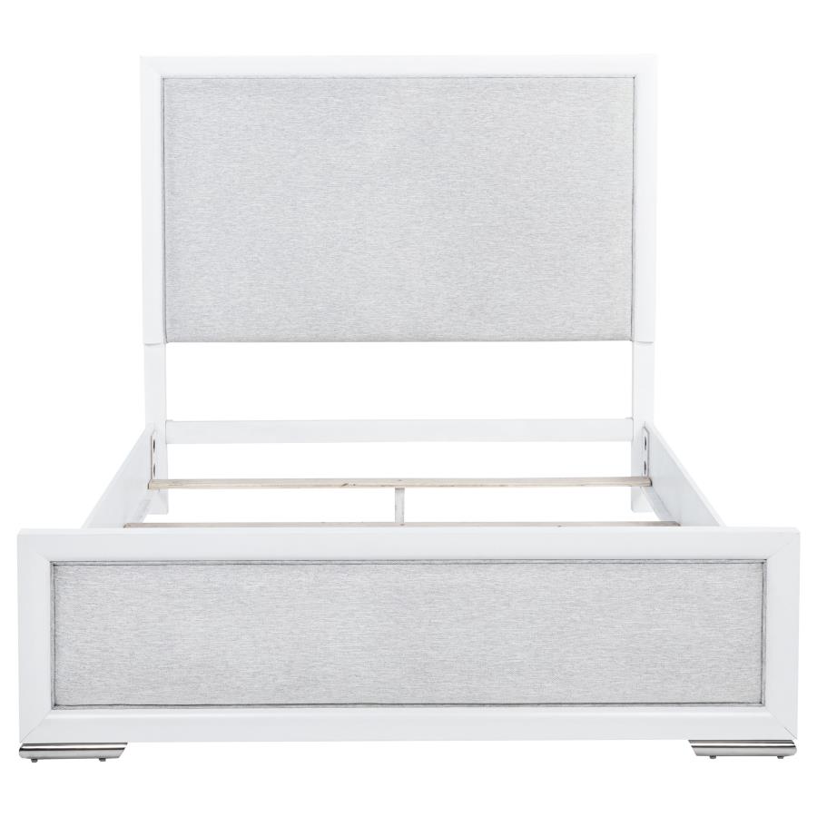 Gracemont 57-inch Queen Panel Bed Grey and White view 4