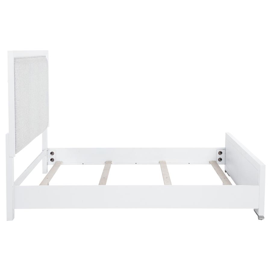 Gracemont 57-inch Queen Panel Bed Grey and White view 5