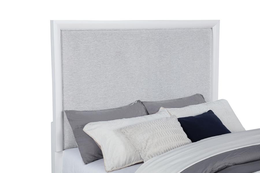 Gracemont 57-inch Queen Panel Bed Grey and White view 7