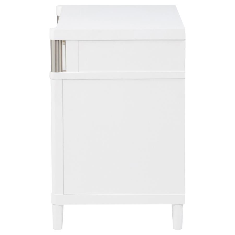 Gracemont 3-drawer Bedroom Nightstand Bedside Table White view 5
