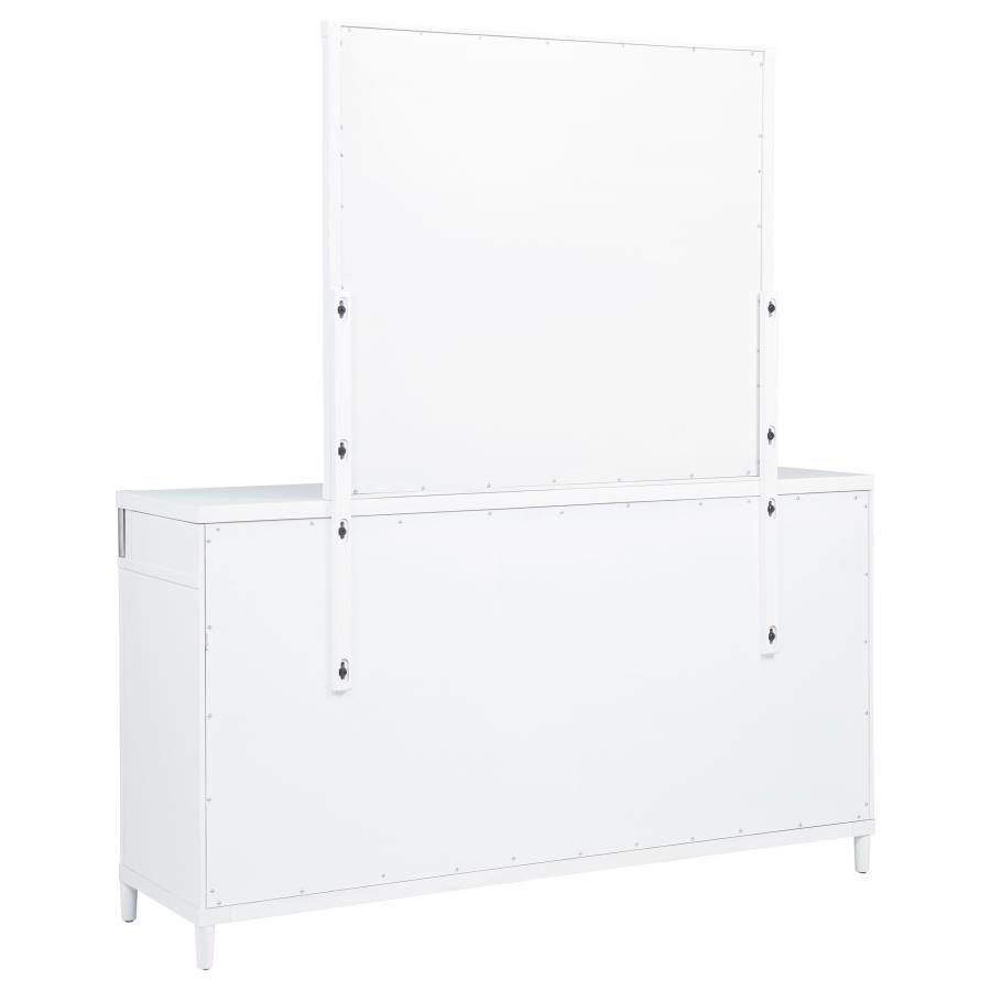 Gracemont 8-drawer Bedroom Dresser with Mirror White view 6