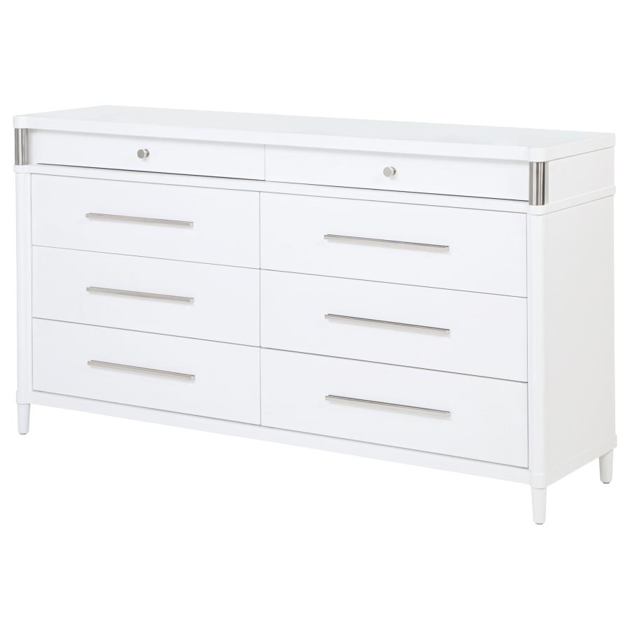 Gracemont 8-drawer Bedroom Dresser Cabinet White view 4
