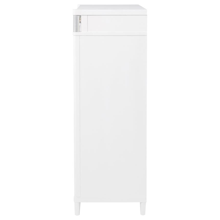 Gracemont 5-drawer Bedroom Chest of Drawers White view 5