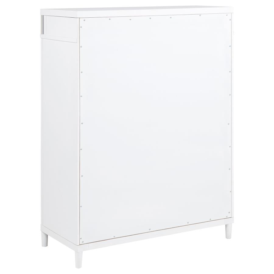 Gracemont 5-drawer Bedroom Chest of Drawers White view 6