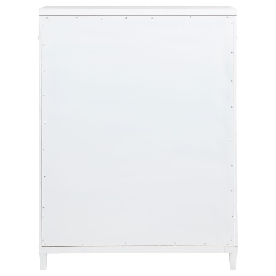 Gracemont 5-drawer Bedroom Chest of Drawers White view 7
