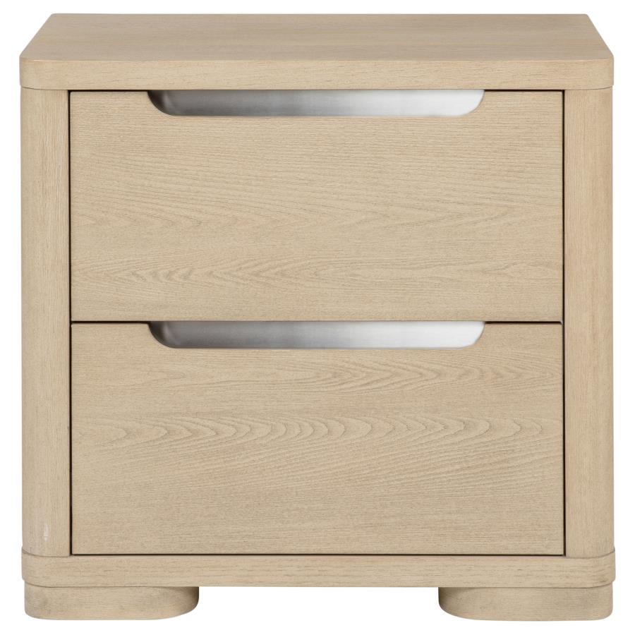 Ladera 2-drawer Nightstand Bedside Table Light Elm view 3
