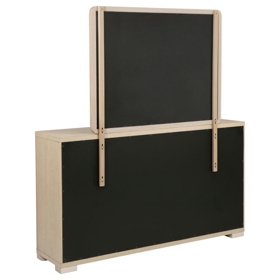 Ladera 6-drawer Bedroom Dresser and Mirror Light Elm view 6