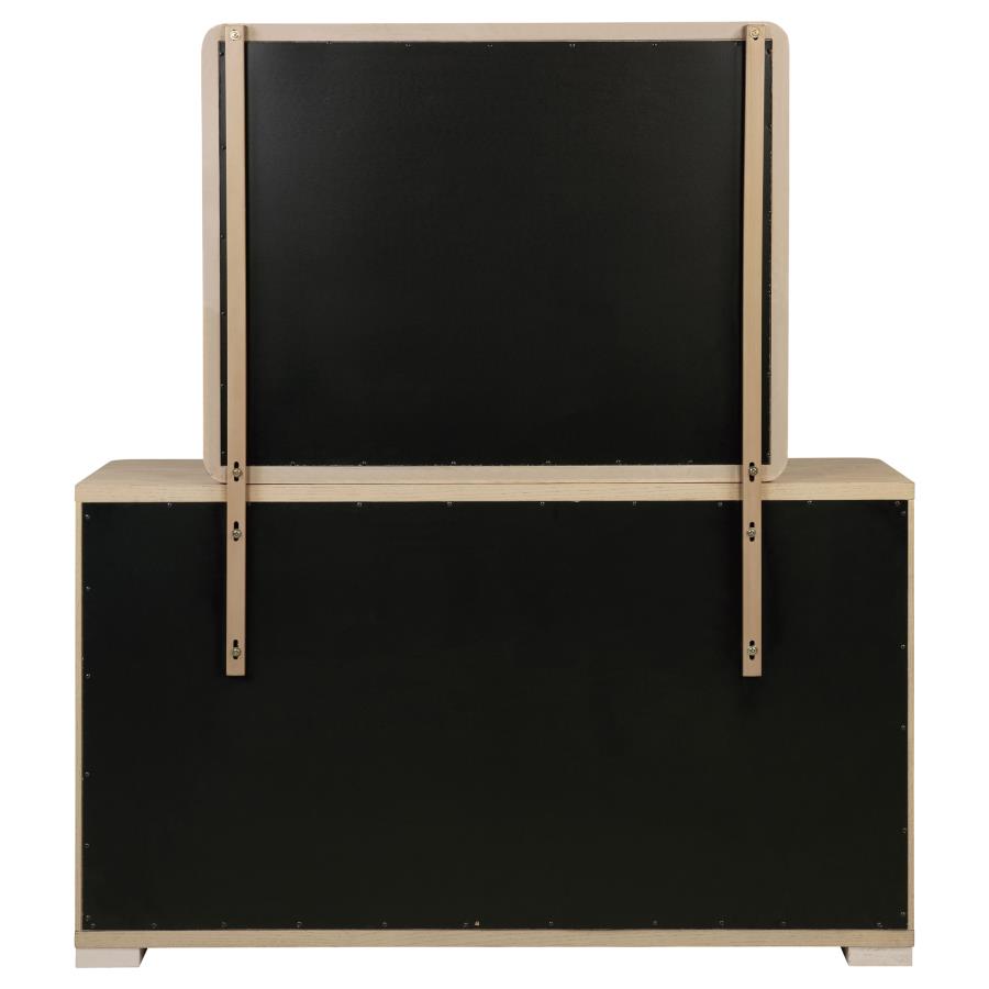 Ladera 6-drawer Bedroom Dresser and Mirror Light Elm view 7