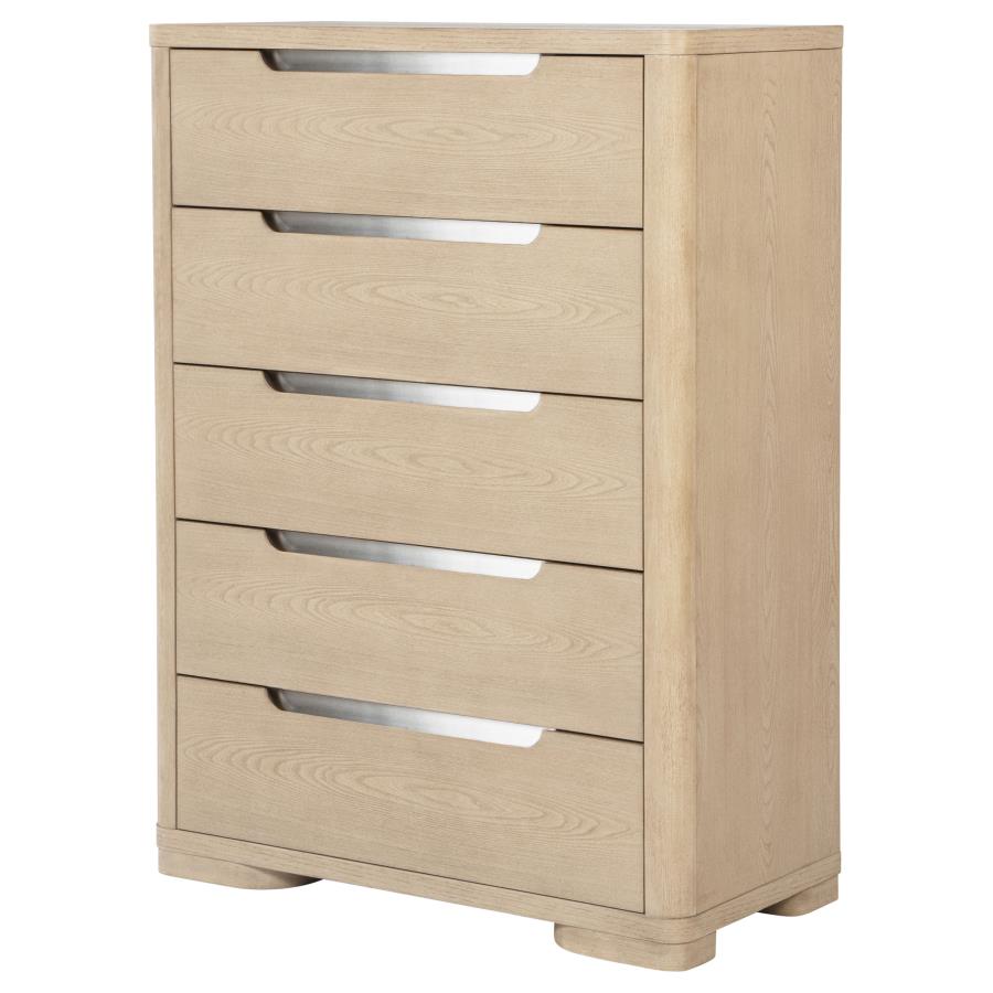 Ladera 5-drawer Bedroom Chest of Drawers Light Elm view 4